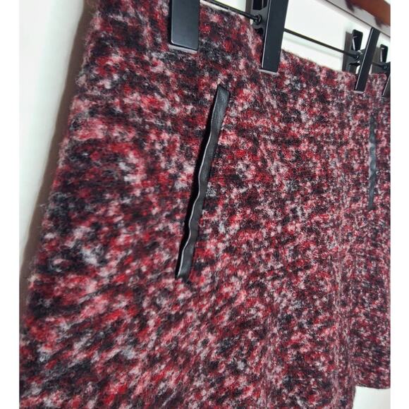 Ann Taylor red white black wool blend skirt - 12p 12 petite - Picture 3 of 6